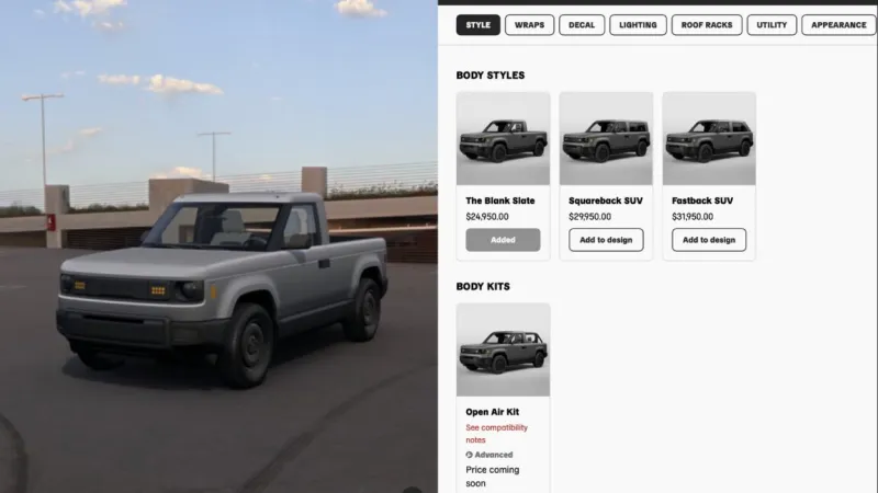 El Slate Auto: el pick-up eléctrico que te hace sentir como si montaras un mueble de Ikea