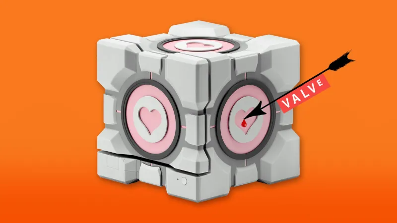 Valve le ha pegado un hachazo al Companion Cube de Dbrand y la comunidad está que arde