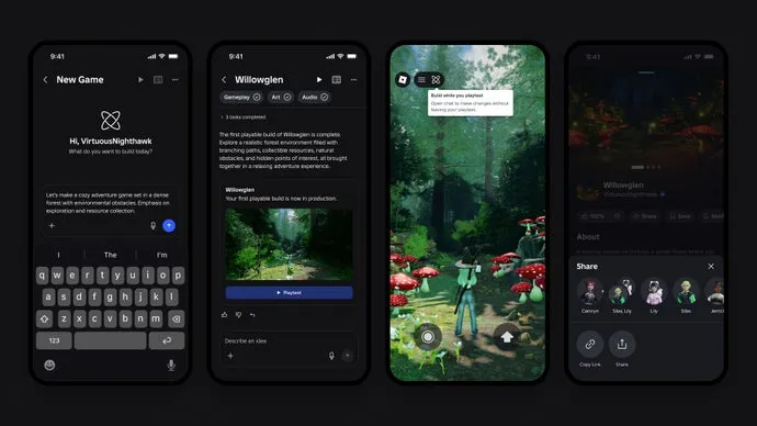 Roblox quiere que hagas juegos con un solo prompt de texto: su nueva herramienta Build llega a la app móvil y promete que no acabará lleno de basura IA (aunque todos sabemos lo que pasará)