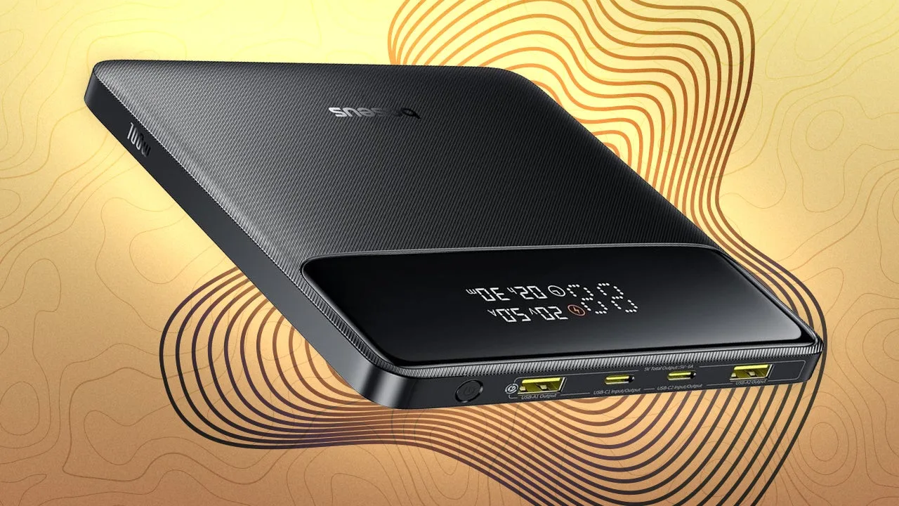 El Power Bank Ultradelgado Baseus Blade de 20,000mAh y 100W Baja a $39.49 Antes del Prime Day de Amazon