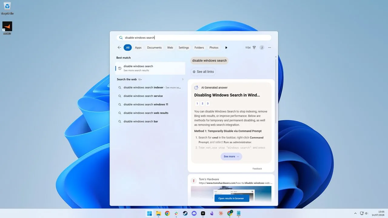 Los nuevos cambios en el menú de Inicio y la búsqueda de Windows 11 parecen genuinamente emocionantes y, gracias al cielo, podremos desactivar los resultados web