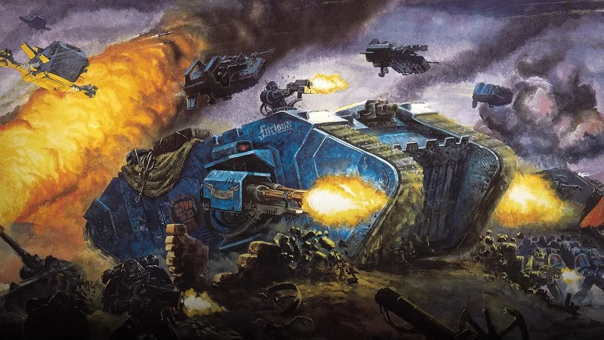 El Land Raider de Warhammer 40k no se llama así por lo que hace, sino por el tío que lo encontró