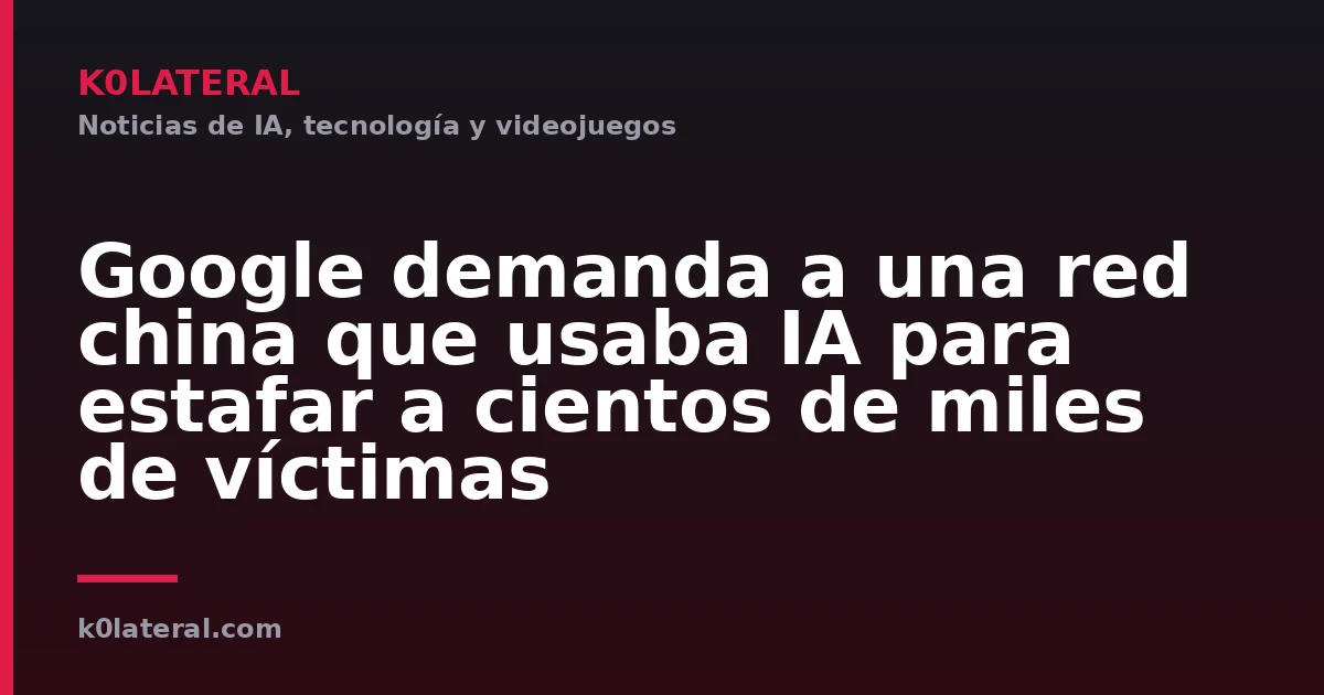 Google demanda a una red china que usaba IA para estafar a cientos de miles de víctimas
