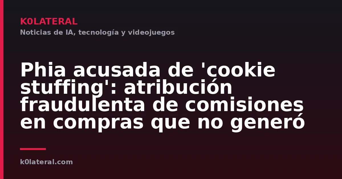 Phia acusada de 'cookie stuffing': atribución fraudulenta de comisiones en compras que no generó