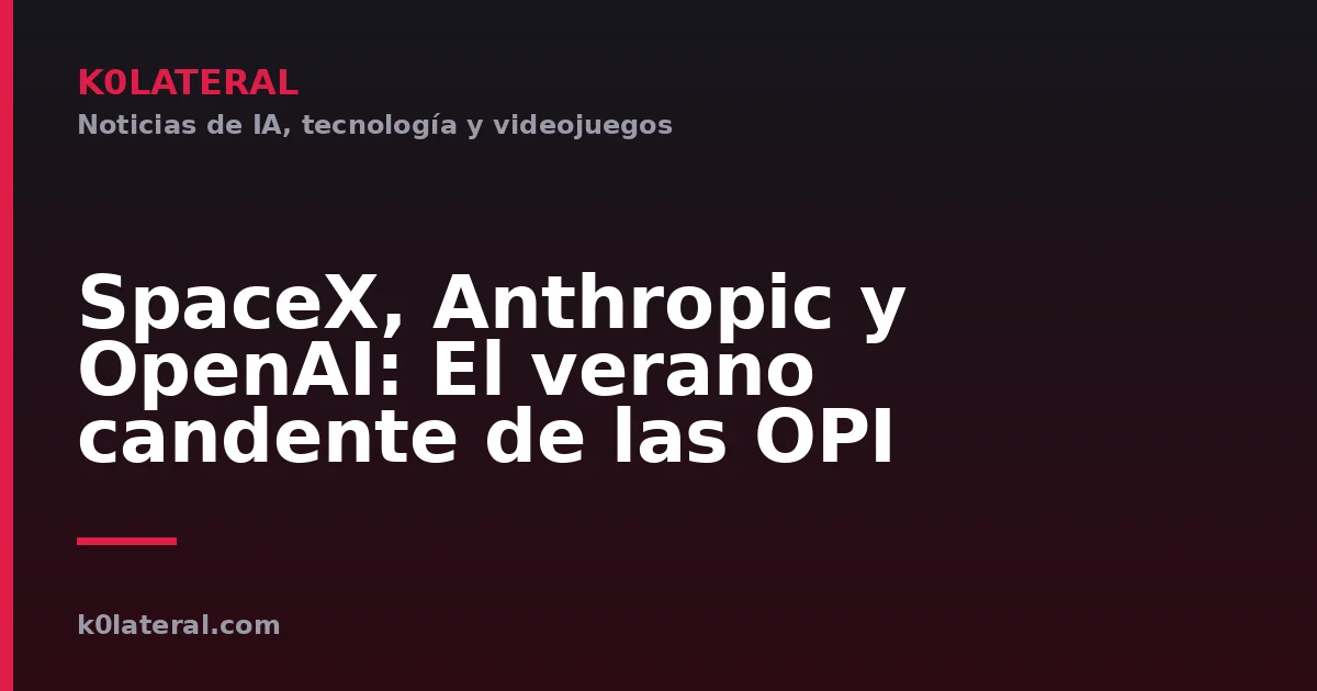 SpaceX, Anthropic y OpenAI: El verano candente de las OPI